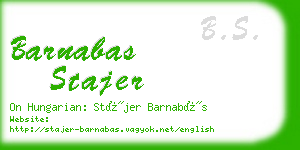 barnabas stajer business card